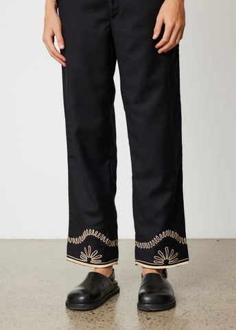 Floral Cording Trousers