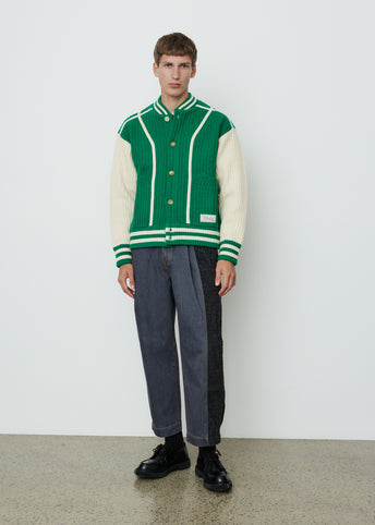 Ribbed Knit Bomber