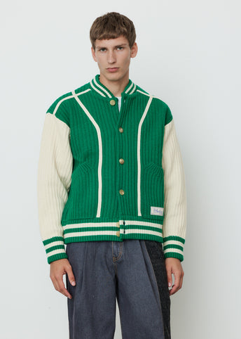 Ribbed Knit Bomber