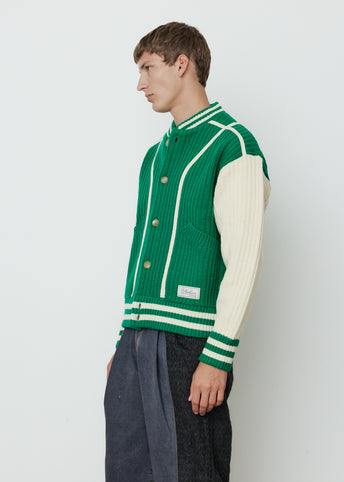 Ribbed Knit Bomber