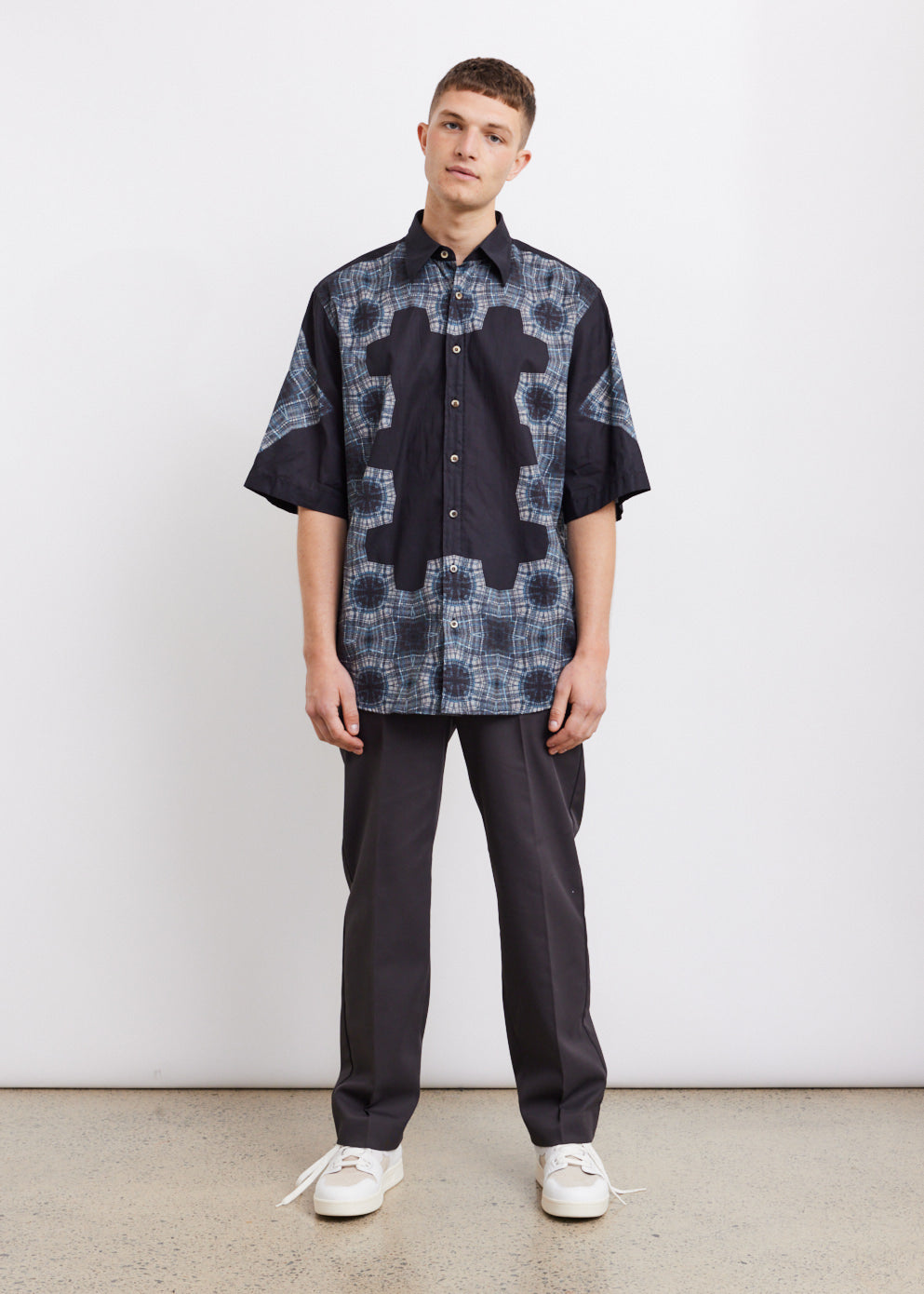 Sandrosa Short Sleeve Kaleido Print Shirt