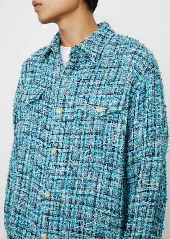 Homespun Summer Tweed Shirt Blouson Homespun Summer Tweed Shirt Blouson