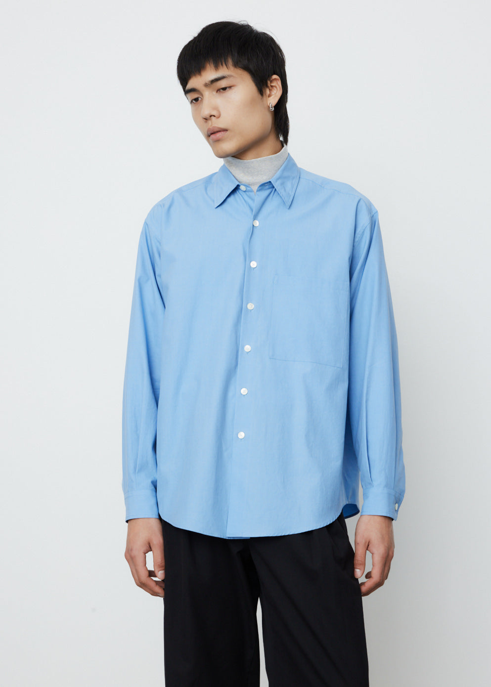 AURALEE - 22AW AURALEE WASHED FINX TWILL SHIRTSの+mu-8.com