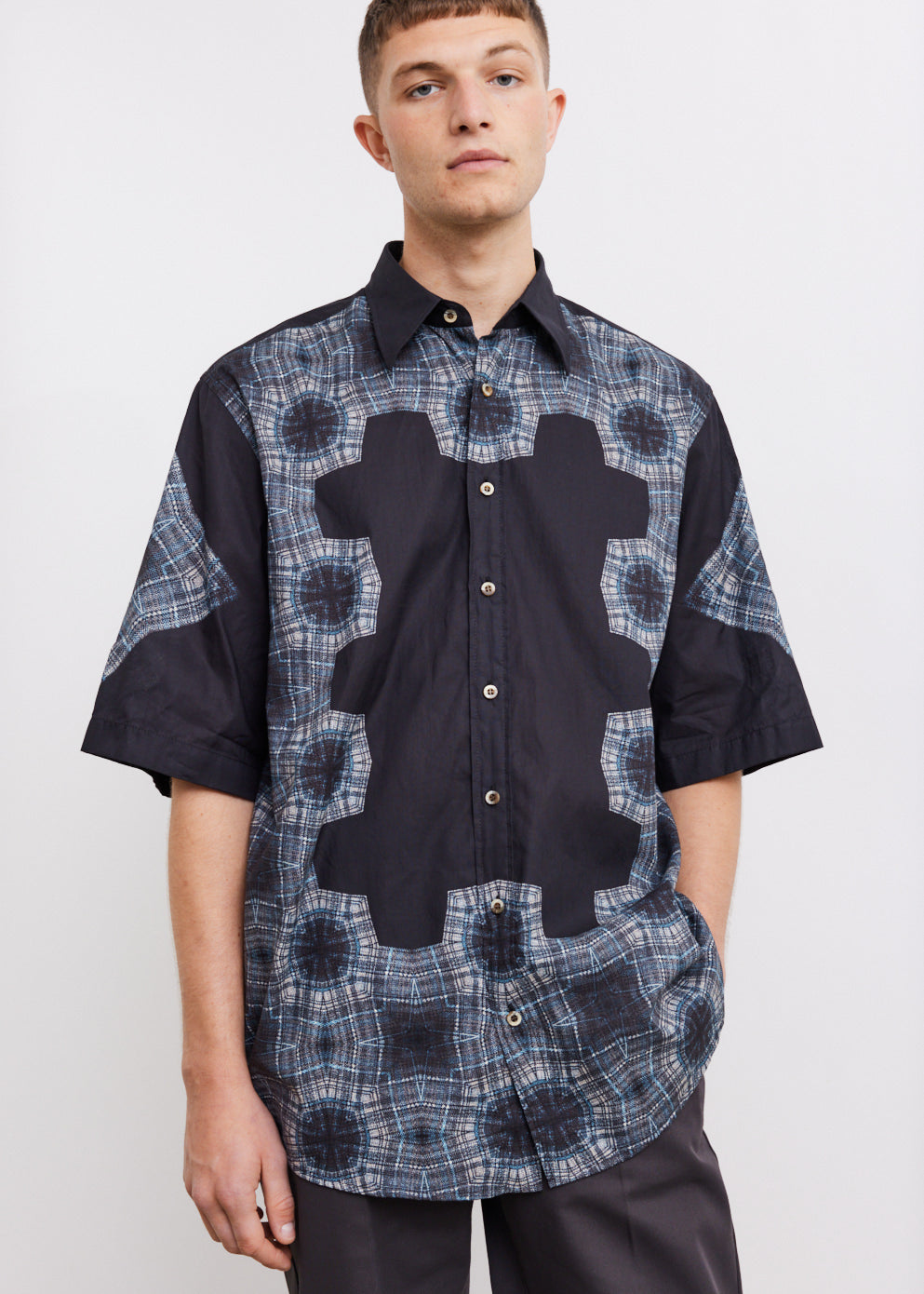Sandrosa Short Sleeve Kaleido Print Shirt