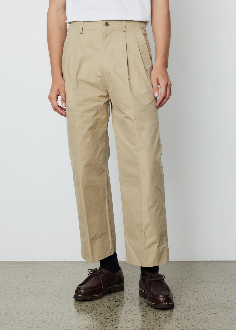 Two Pleated Wide Trousers