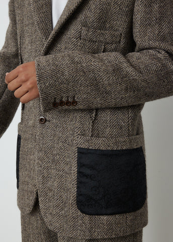 Junio Herringbone Blazer