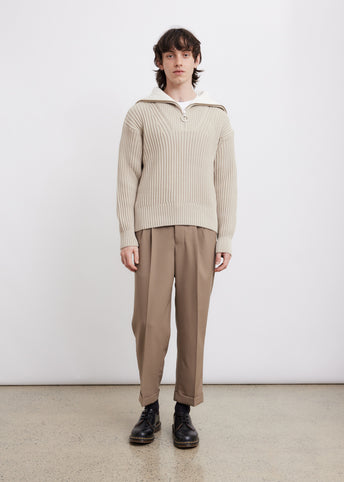 Zipped Collar Boxy Jumper
