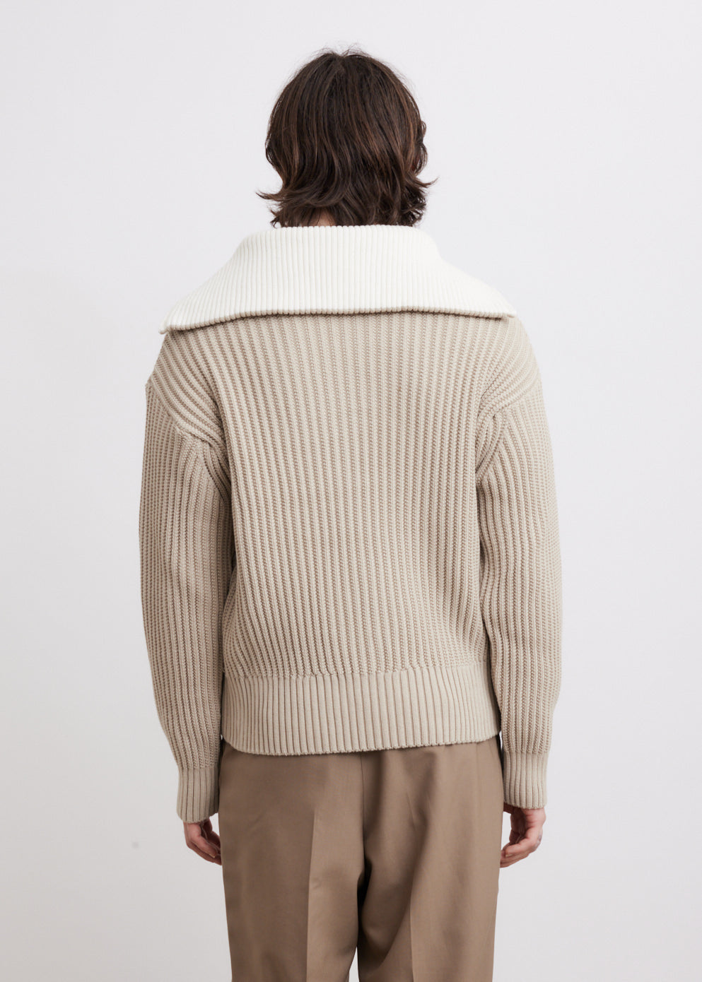 Zipped Collar Boxy Jumper