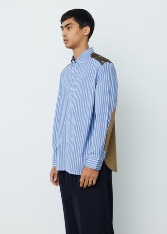 Striped Cotton Shirt with Panelling