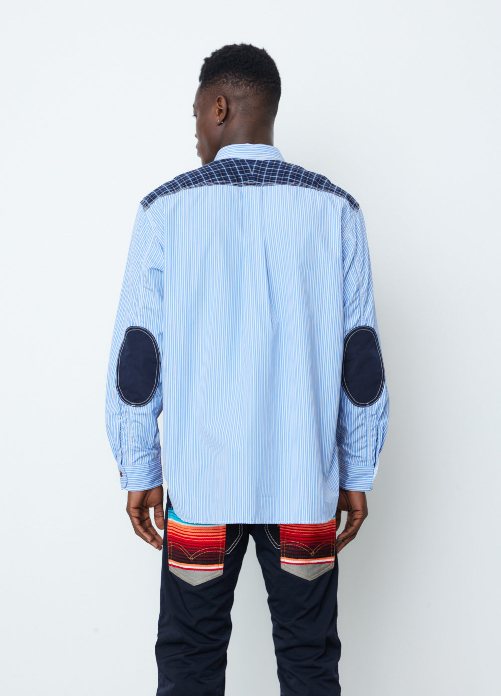 Stripe x Twill x Check Taffeta Shirt