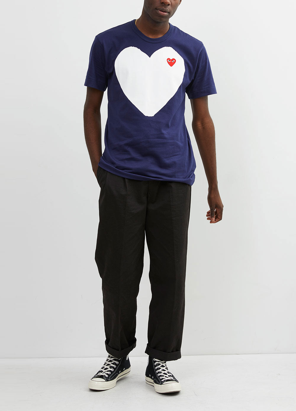 T184 White Heart T-shirt