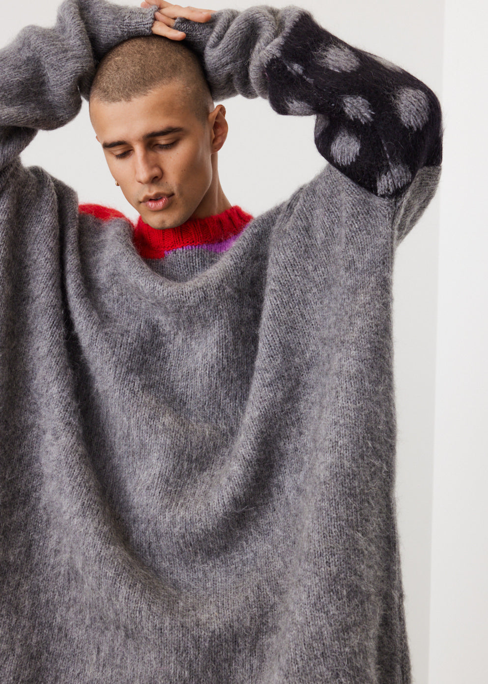 Oversized Knit Sweatshirt