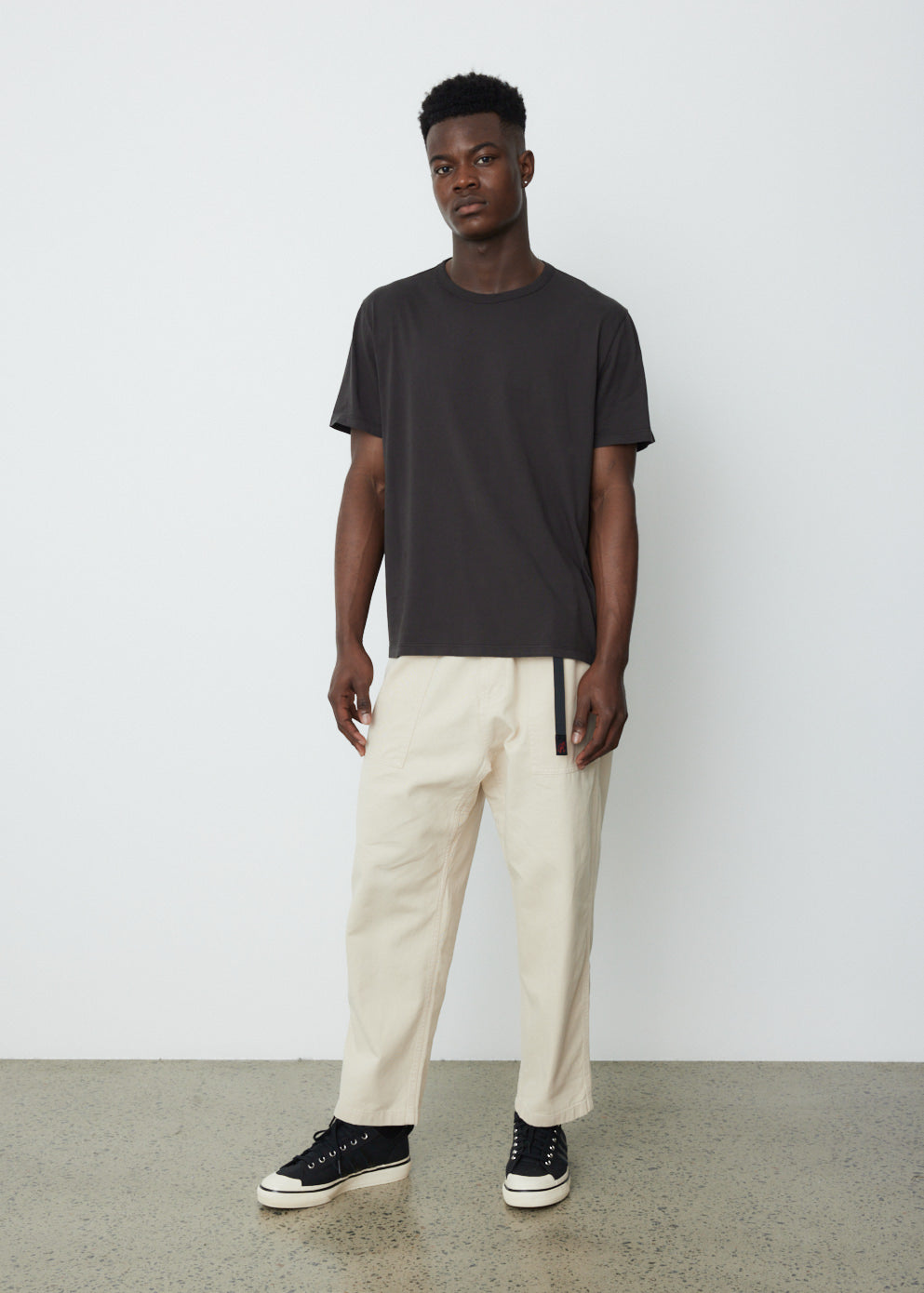Back Satin Tuck Tapered Pants