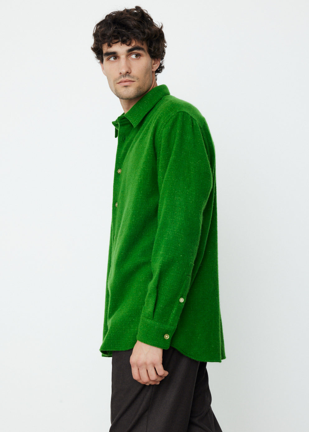 Wool Cashmere Light Tweed Shirt