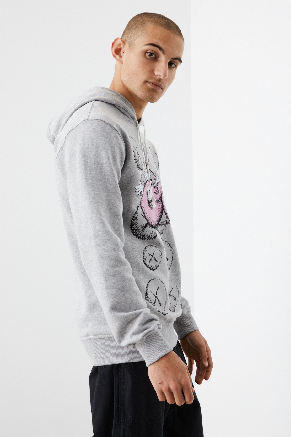 Grey kaws hoodie store