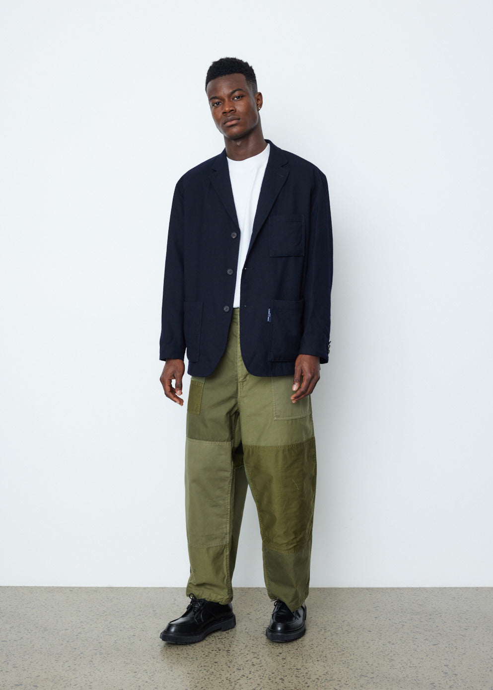 Wool Serge Garment Washed Blazer