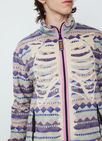 Ashland Stripe & Bone Fleece Zip Blouson