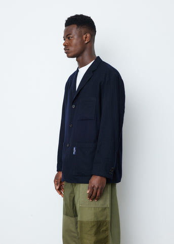 Wool Serge Garment Washed Blazer