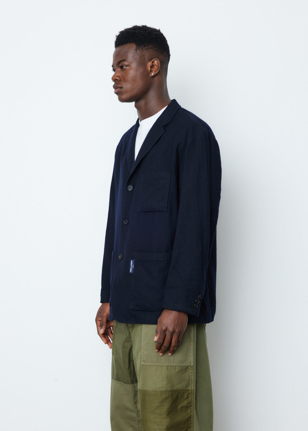 Wool Serge Garment Washed Blazer