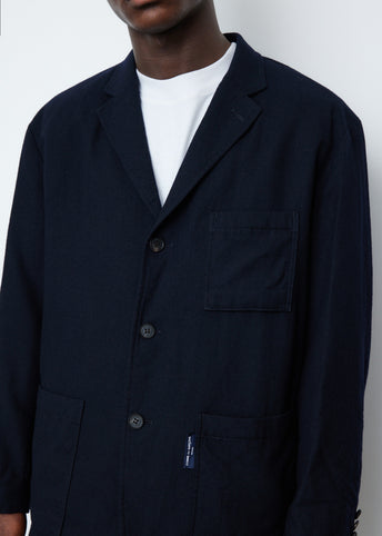 Wool Serge Garment Washed Blazer