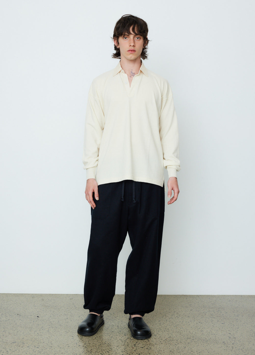 Silk Flannel Drawstring Pants