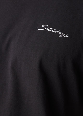 Script Embroidered Short Sleeve T-Shirt