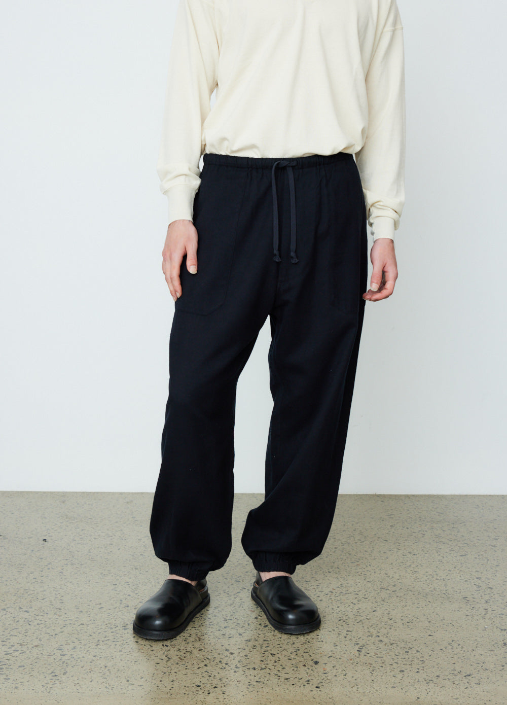 Silk Flannel Drawstring Pants