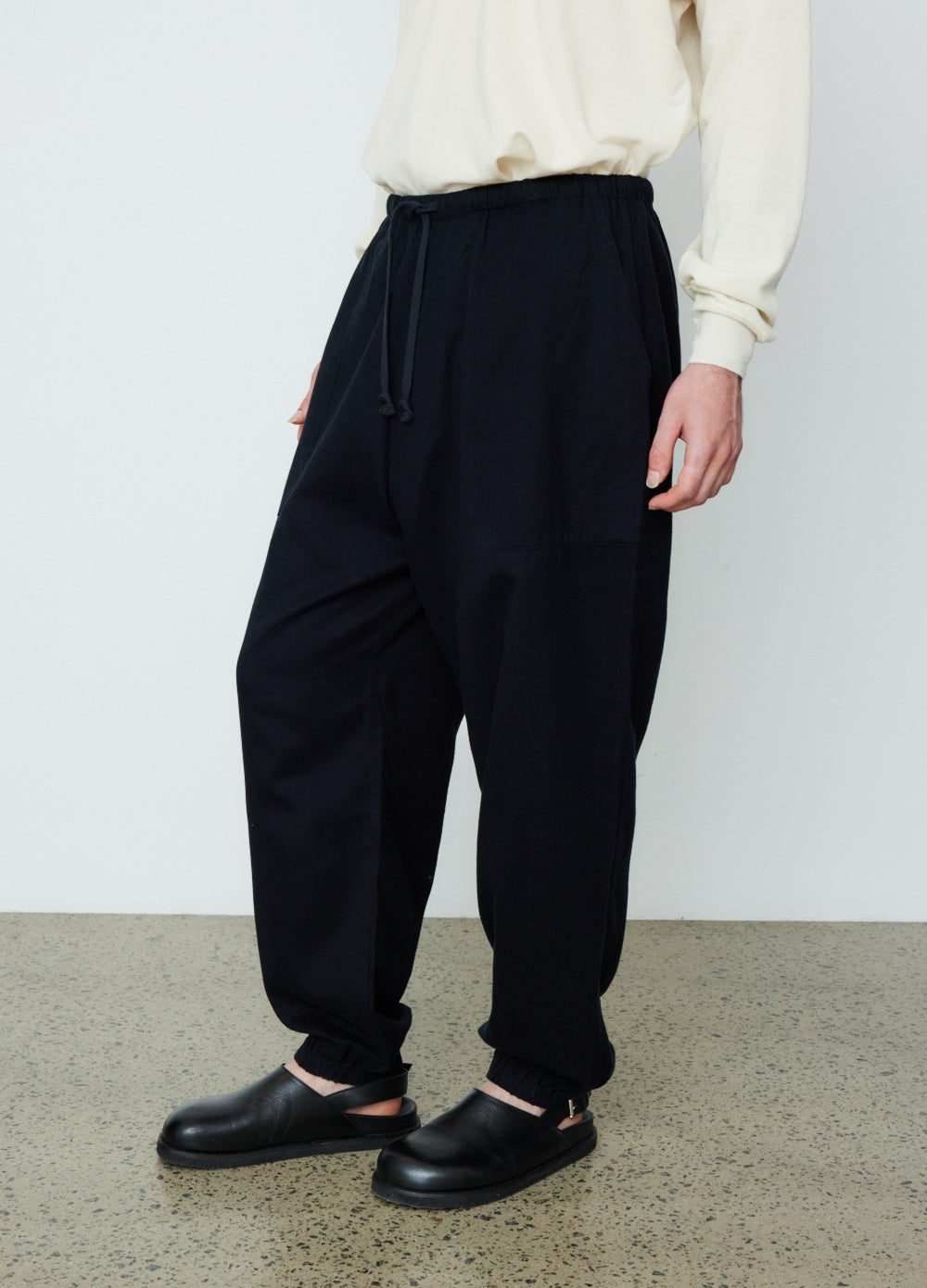Silk Flannel Drawstring Pants