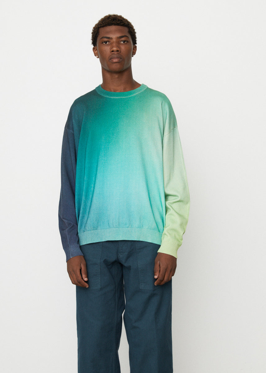 YOKE GRADATION PRINTED SWEATER size2