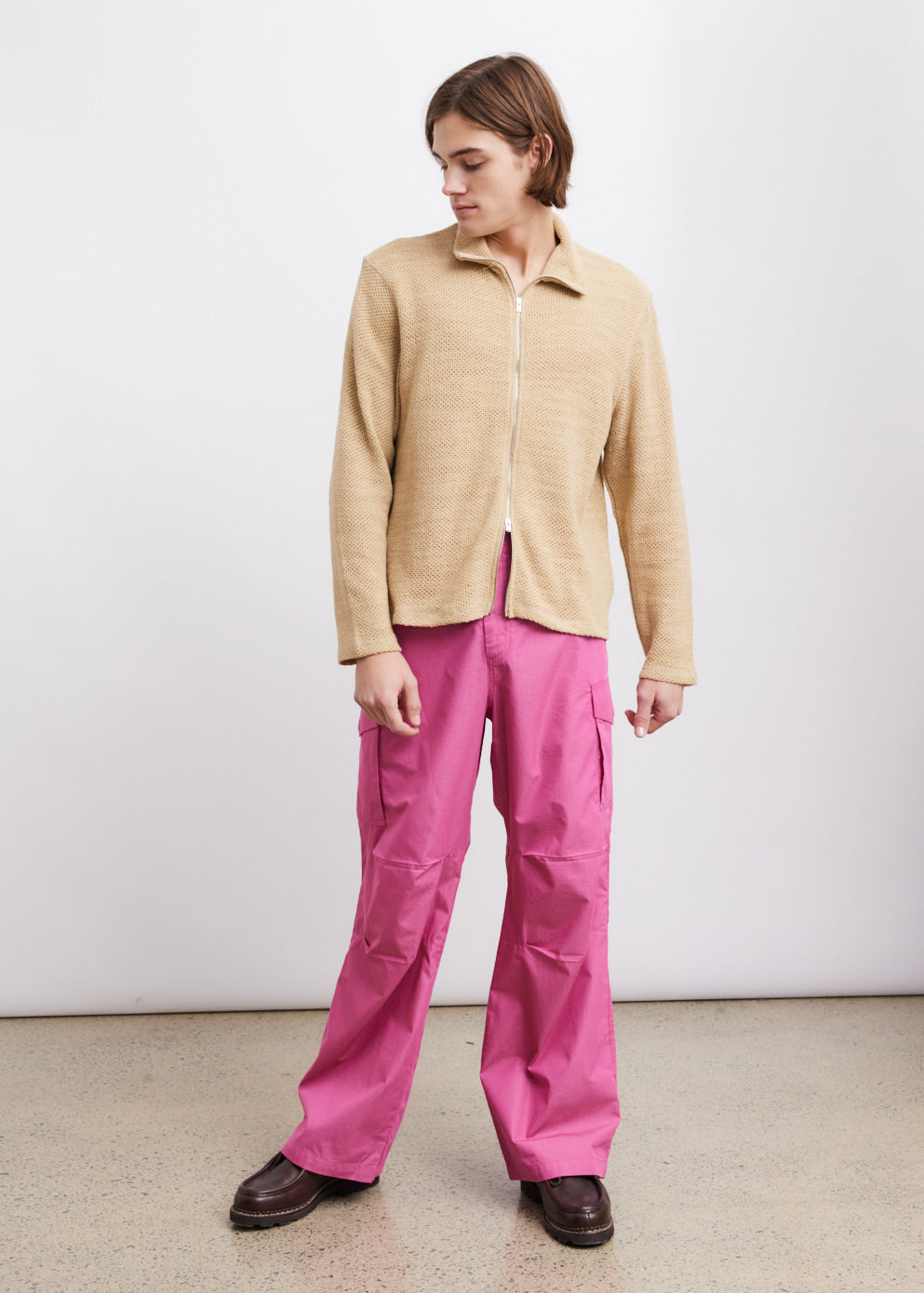 Shrunken Full-Zip Polo