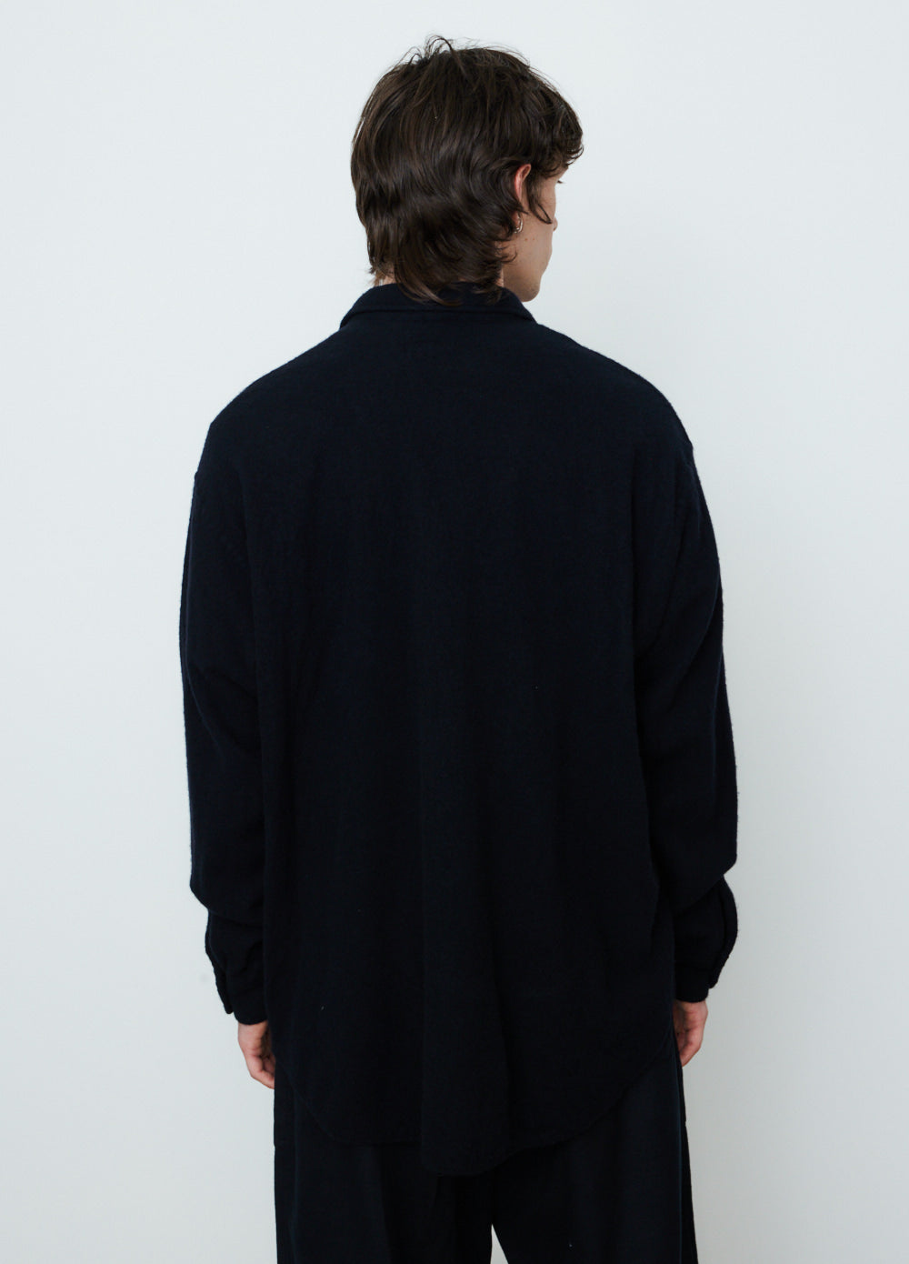 Milled Wool Half Zip Up Sweater