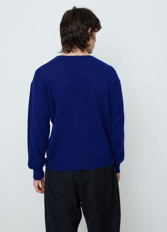 Lamb Wool Guernsey Neck Sweater