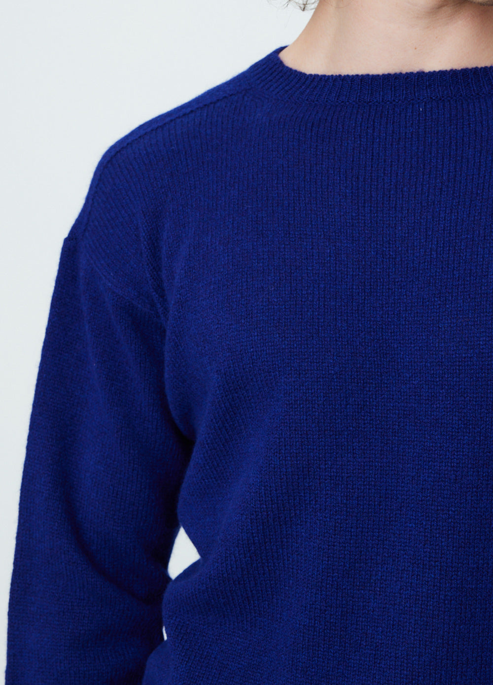 Lamb Wool Guernsey Neck Sweater