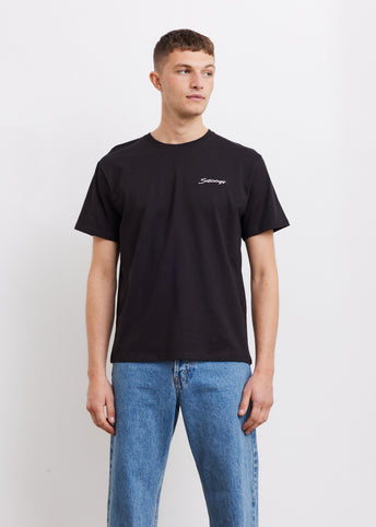 Script Embroidered Standard Short Sleeve T-Shirt