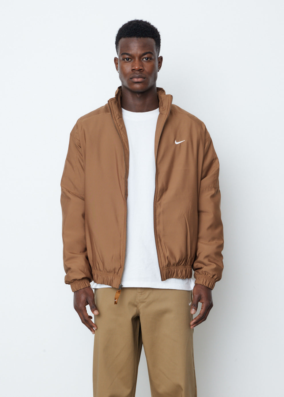 Solo Swoosh Satin Bomber Jacket
