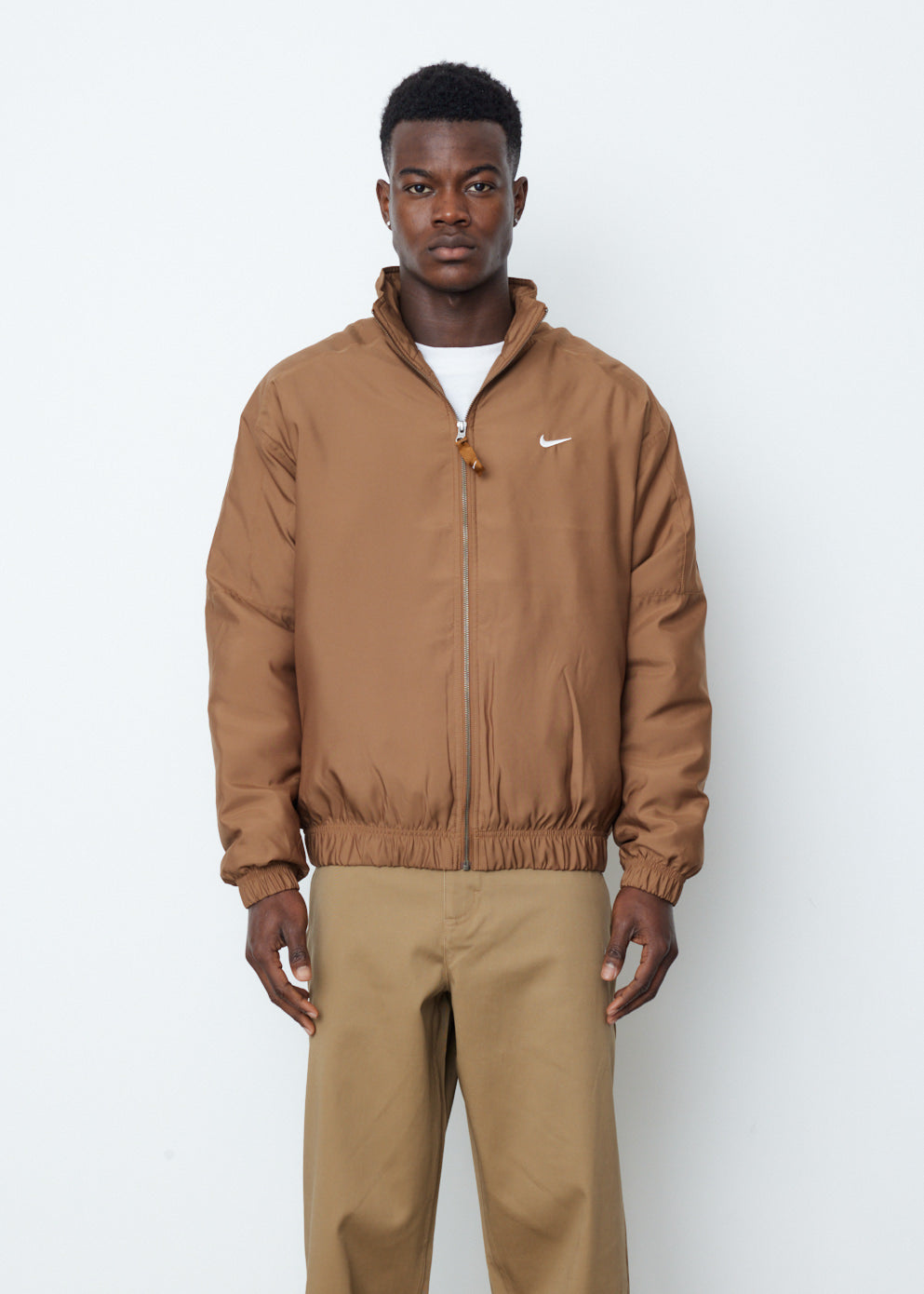 Solo Swoosh Satin Bomber Jacket