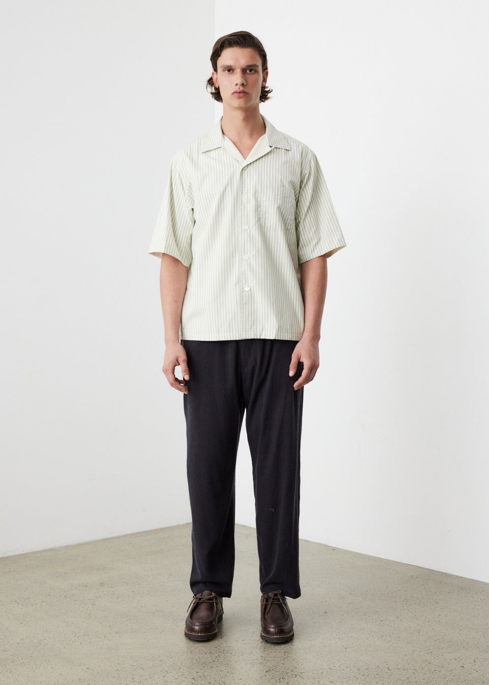 Terry Lined Finx Stripe Shirt