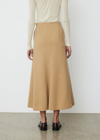 Tense Wool Double Cloth Flair Skirt