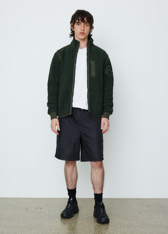 Wool Nylon Polar Fleece Zip Knit