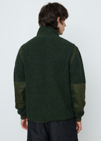 Wool Nylon Polar Fleece Zip Knit
