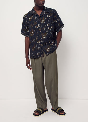 Open Collar Short-sleeve Shirt
