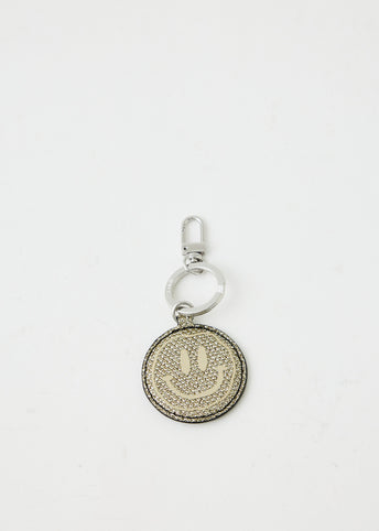 Banner Smiley Glitter Keychain