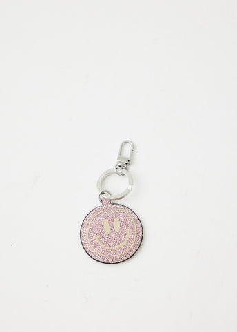Banner Smiley Glitter Keychain