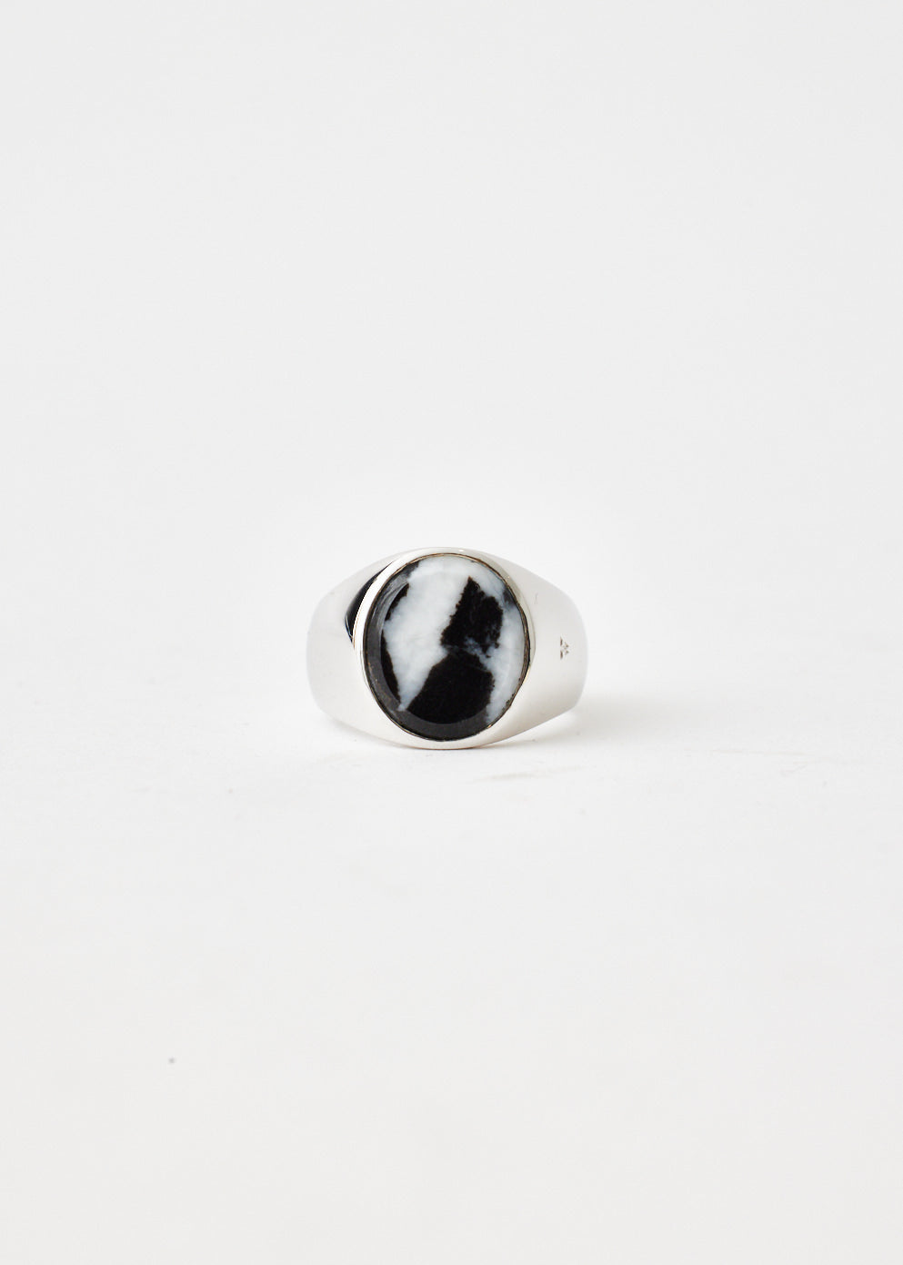 Oval Zebra Marble Ring