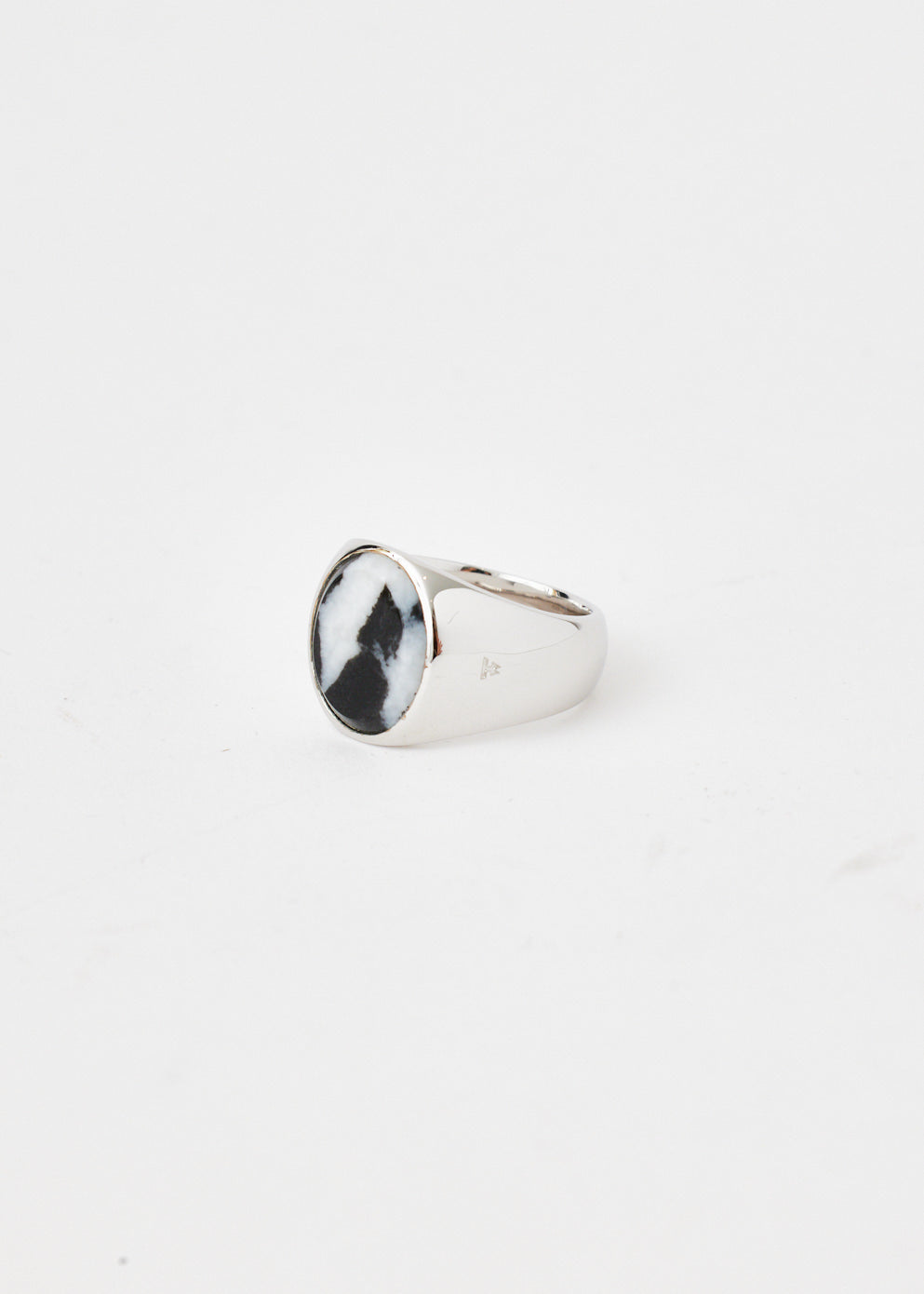 Oval Zebra Marble Ring