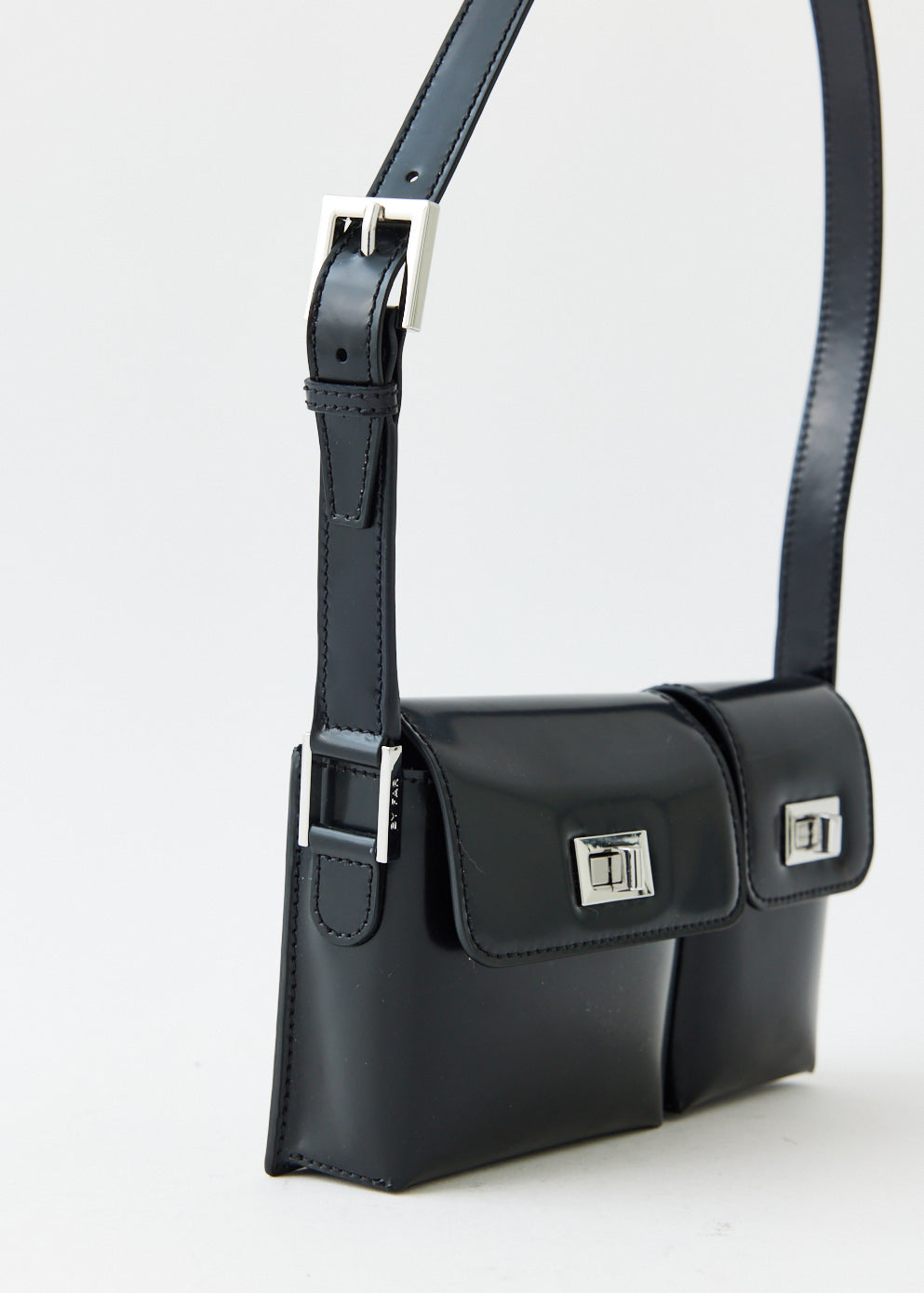 Patent Leather Crossbody Bag By Far Black Baby Billy Bag By Far