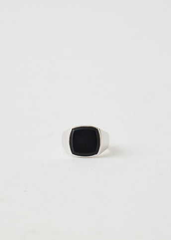 Cushion Black Onyx Ring