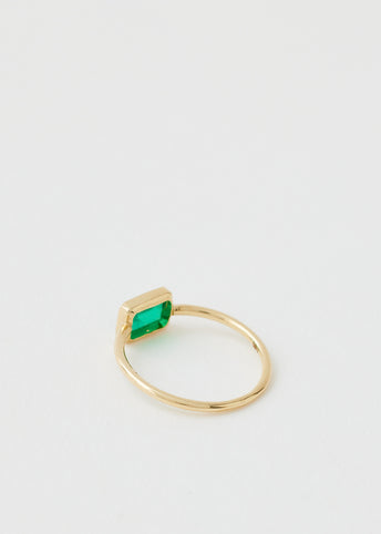 Emerald Cut Bezel Ring V.I