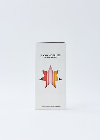 5 Chandelles - Tapered Candles Summer Set