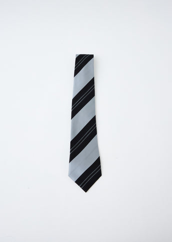 Silk Lame Horizontal Mismatch Stripe Tie